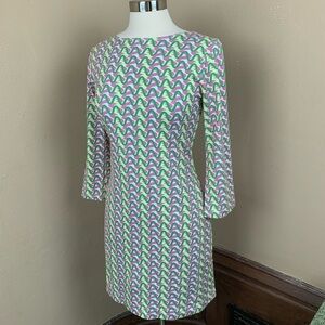 Melly M Small 3/4 Abstract Design Dress